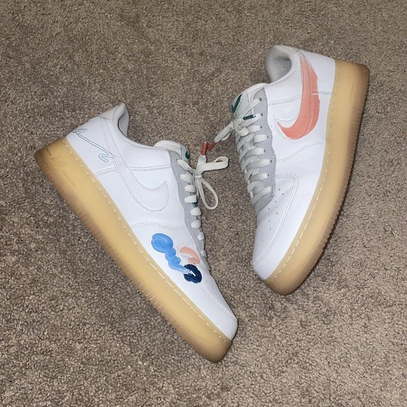 Mayumi Yamase x Nike Air Force 1 Flyleather Earth Day 2021 DB3598-100 Size 10.5 - Picture 2 of 9